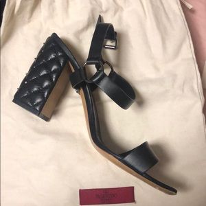 Valentino Rockstud Quilted City Sandal